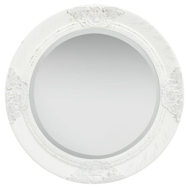 Väggspegel barockstil 50 cm vit