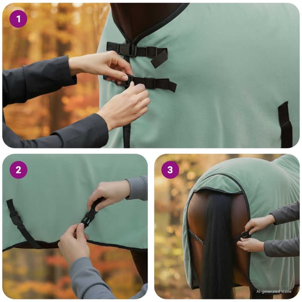 Hästdyna Speciell grön 75 cm Polyester Fleece