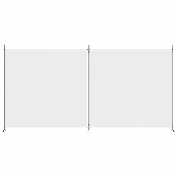 Rumsavdelare 2 paneler vit 348x180 cm tyg