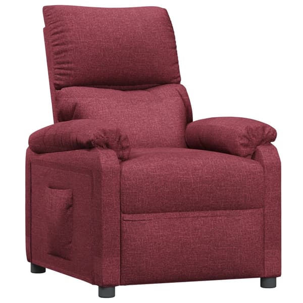 Reclinerfåtölj vinröd tyg