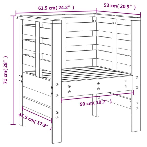 Loungegrupp 3 delar massiv furu
