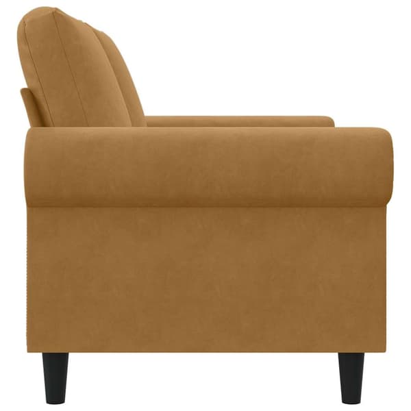 2-sitssoffa brun 120 cm sammet