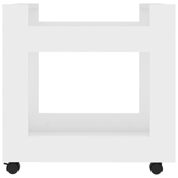 Skrivbordsvagn vit 60x45x60 cm konstruerat trä