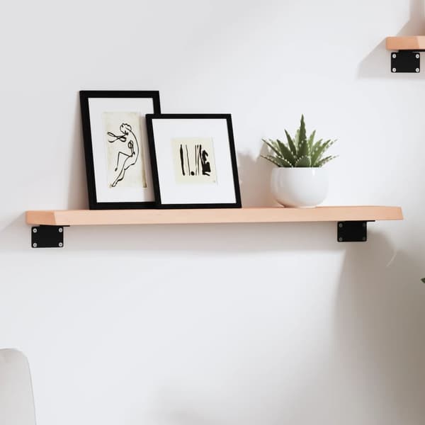 Hyllplan 60x10x2 cm obehandlad massiv ek