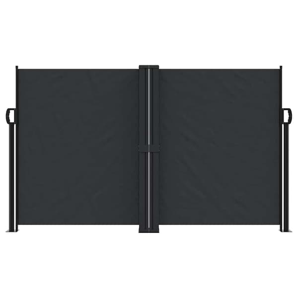 Infällbar sidomarkis svart 140x1000 cm
