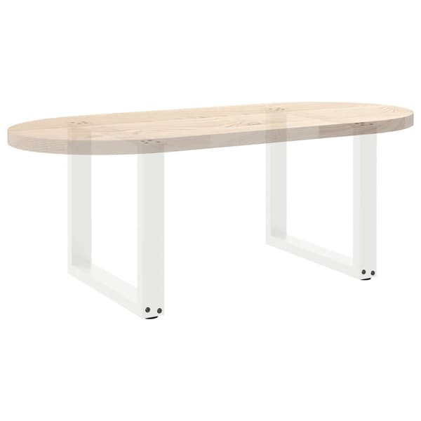 Soffbordsben U-formade 2 st vita 50x(42-43) cm stål