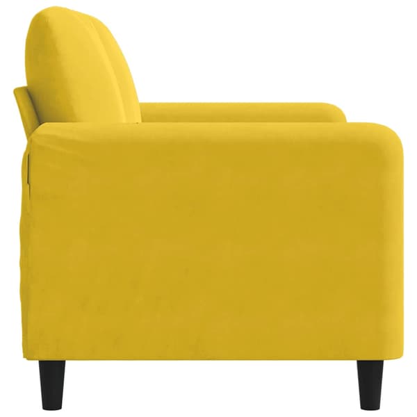 2-sitssoffa gul 120 cm sammet
