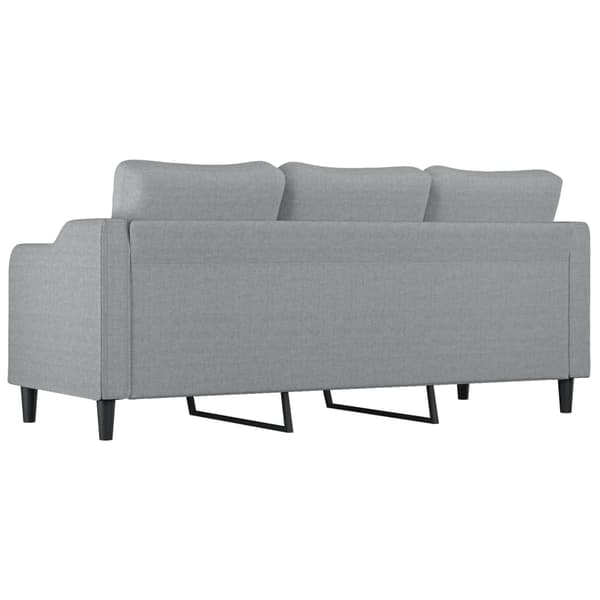 3-sitssoffa ljusgrå 180 cm tyg