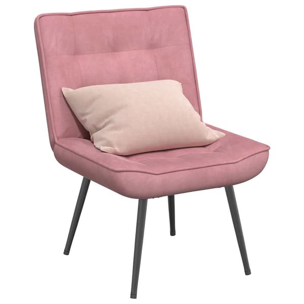 Vilstol rosa 64x74x84 cm sammet
