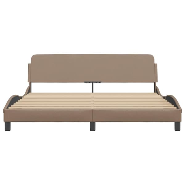 Bed Frame "Dover" Cappuccino 180x200 cm Faux Leather