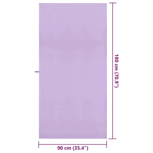 Sporthanddukar 2 pcs Lila 180 x 90 cm Polyester och polyamid