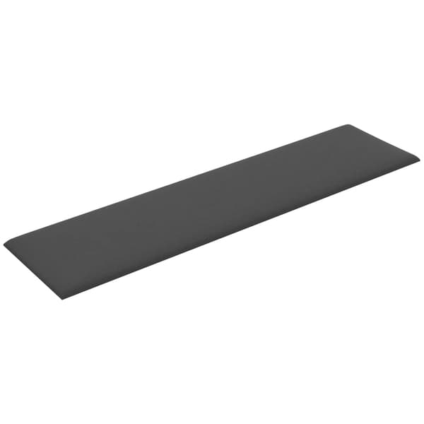 Väggsänggavel 12 pcs Mörkgrå 60 x 15 cm tyg