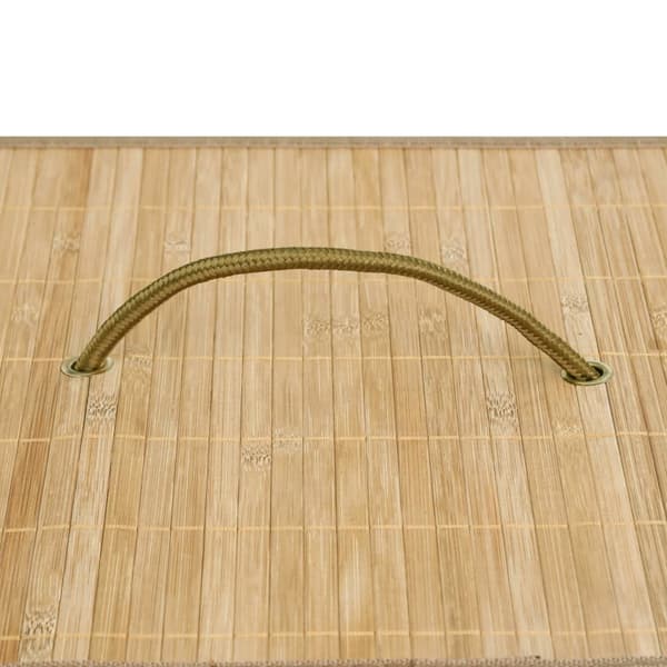 Tvättkorg bambu med 2 sektioner 100 L