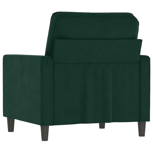 Fåtölj mörkgrön 60 cm sammet