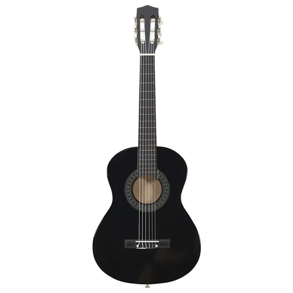 Klassisk gitarr för nybörjare 8 delar svart 1/2 34"