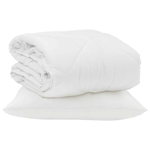 Sommar Duvet med kudde 2 pcs Vit Mikrofiber