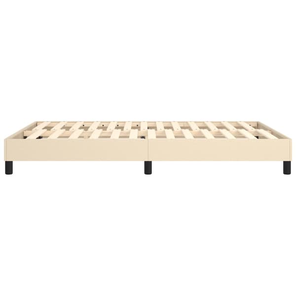 Boxspring-sängram gräddvit 140x200 cm tyg