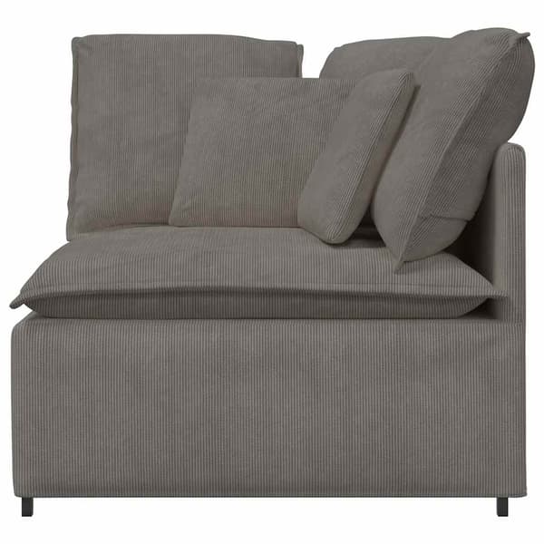 Modulär hörnmodul för soffa med dynor ljusgrå 100 cm