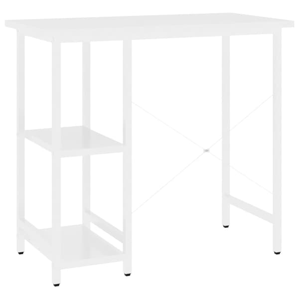 Datorbord vit 80x40x72 cm MDF och metall