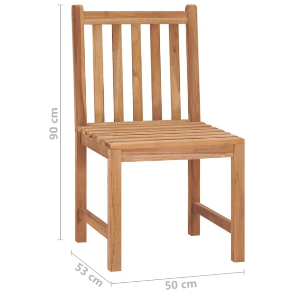 Trädgårdsstolar 4 st massiv teak