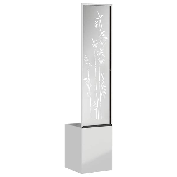 Trädgårds integritetsskärm Silver 32 x 150 cm Galvaniserat stål