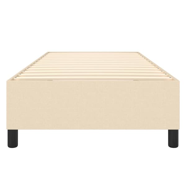 Boxspring-sängram cremefärgad 90x200 cm tyg