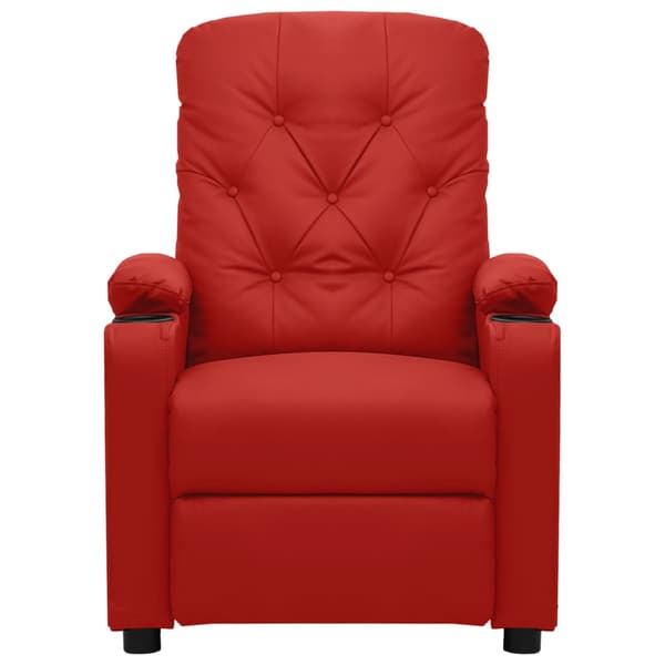 Massagefåtölj vinröd konstläder