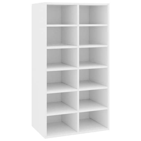 Skohylla vit 54x34x100,5 cm konstruerat trä