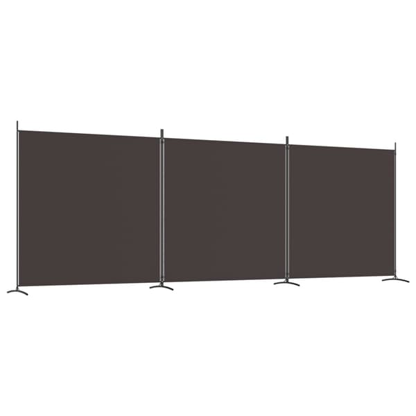 Rumsavdelare 3 paneler brun 525x180 cm tyg