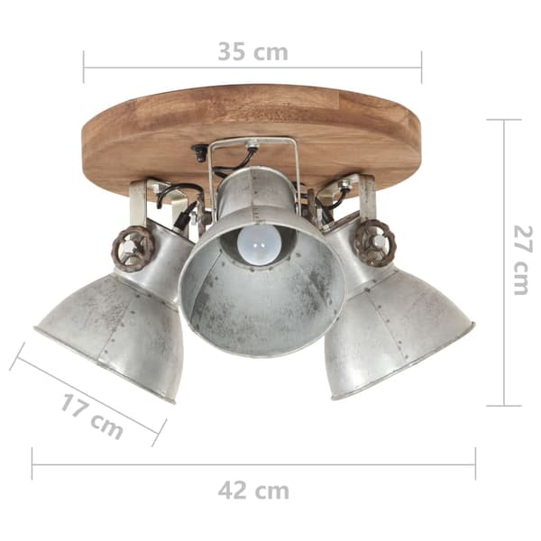 Taklampa industriell 25 W silver 42x27cm E27