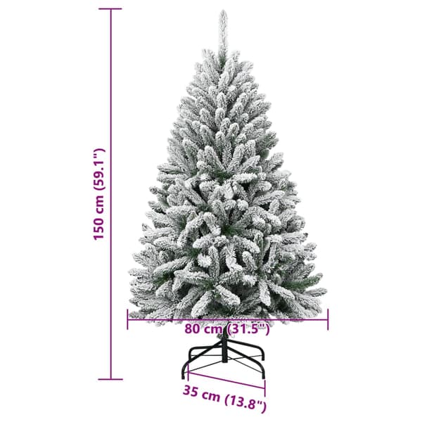 Plastgran med snö gångjärn 150 cm