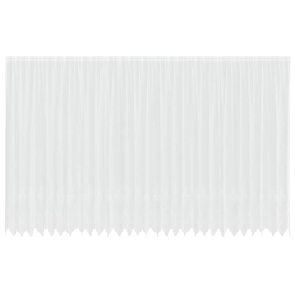 Spetsgardin med gardiner Blommor Vit 280 x 750 cm Polyester