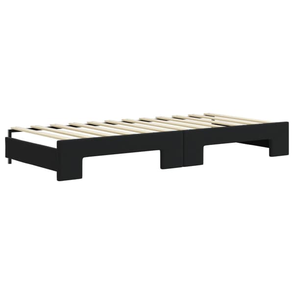 Dagbädd utdragbar svart 80x200 cm sammet