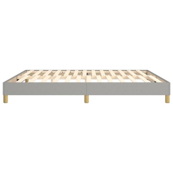 Boxspring-sängram ljusgrå 160x200 cm tyg