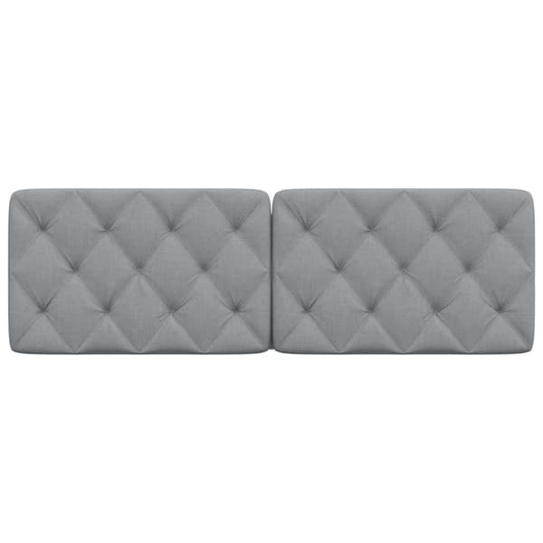 Headboard Cushion Light Grey 160 cm Fabric