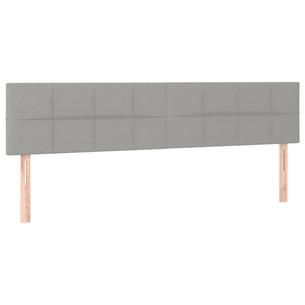 Ramsäng med madrass ljusgrå 200x200 cm tyg