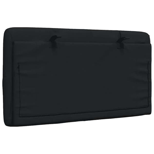 Headboard Cushion Black 90 cm Fabric