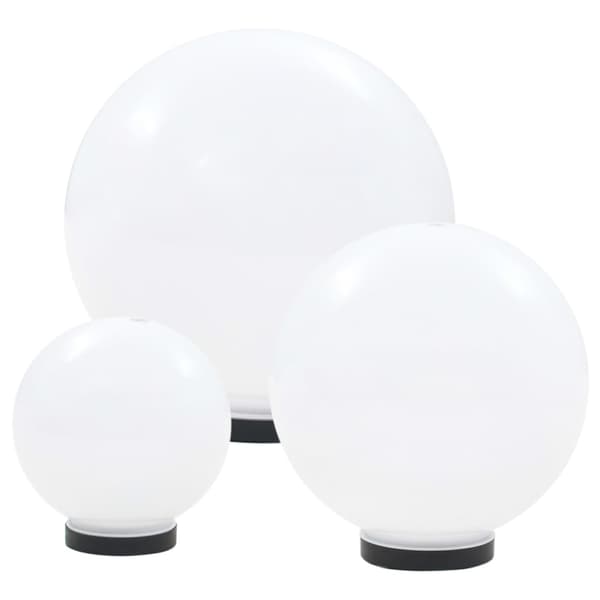 Globlampa LED set 3 st sfäriska 20/30/40 cm PMMA