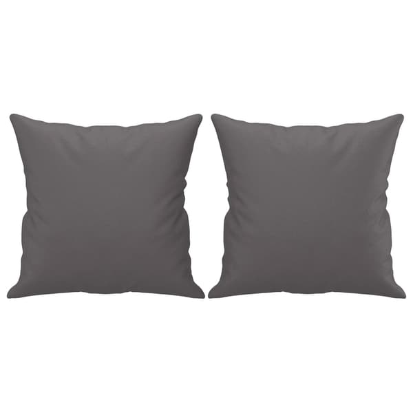 2-sits soffa med prydnadskuddar grå 120 cm konstläder