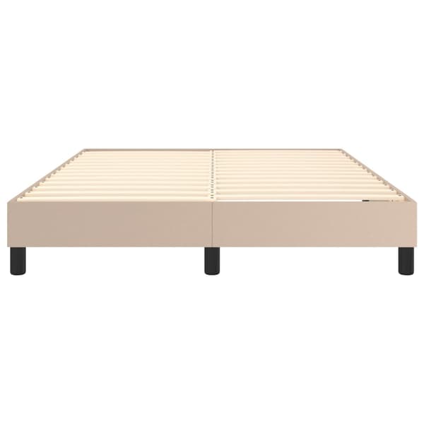 Boxspring-sängram cappuccino 140x200 cm konstläder