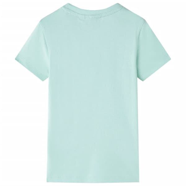 T-shirt för barn ljus mintgrön 140