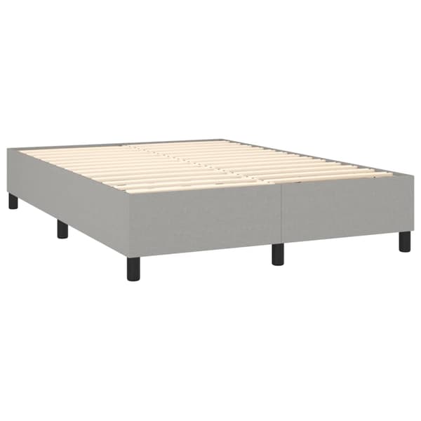 Boxspring-sängram ljusgrå 140x190 cm tyg