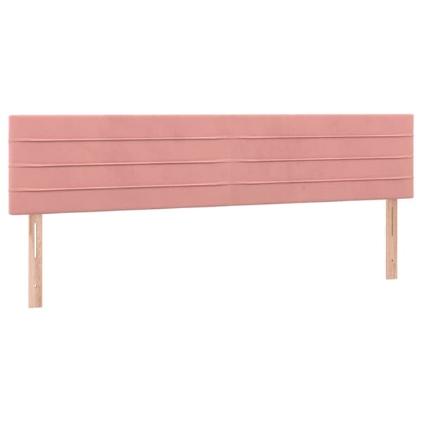 Ramsäng med madrass rosa 180x200 cm sammet