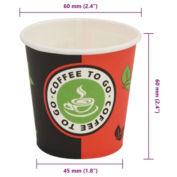 Engångsmuggar 1000 st kaffe papper 120 ml (4 oz)