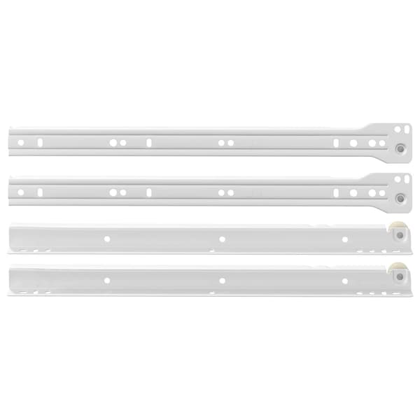 Lådräls 2 pcs Vit 350 mm Stål