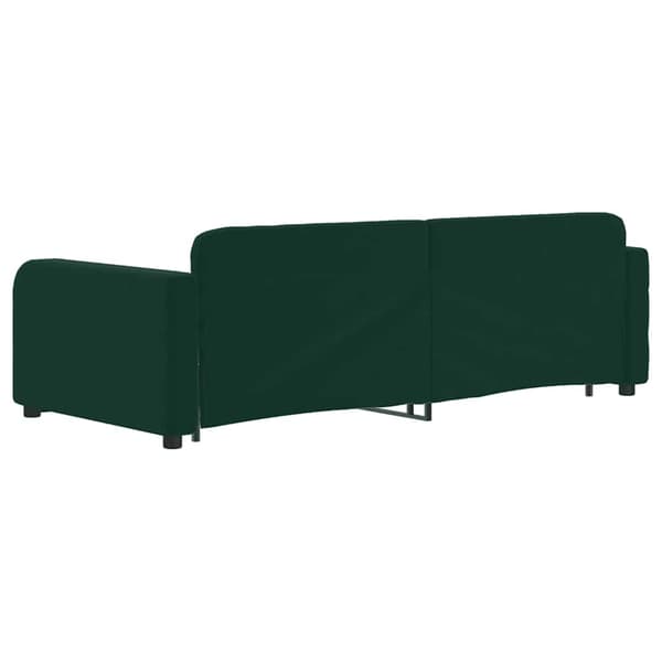 Dagbädd utdragbar mörkgrön 90x200 cm sammet