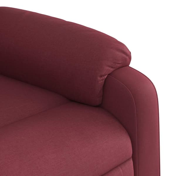Reclinerfåtölj vinröd tyg