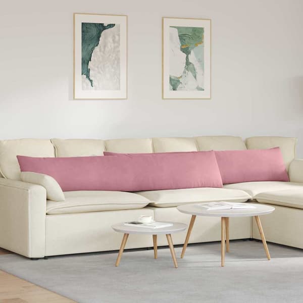 Sofakuddar 2 pcs Rosa 200 x 40 cm Kordread tyg