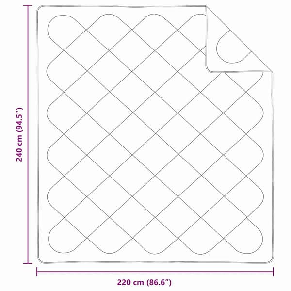 Duntäcke Vit 240 x 220 x 4 cm Polyester