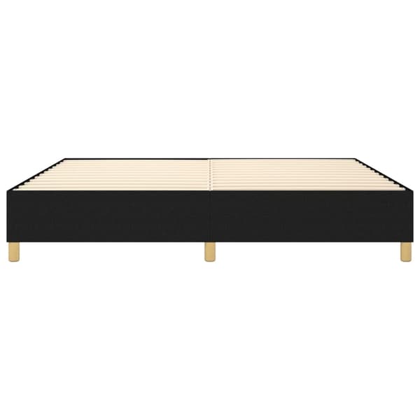 Boxspring-sängram svart 200x200 cm tyg